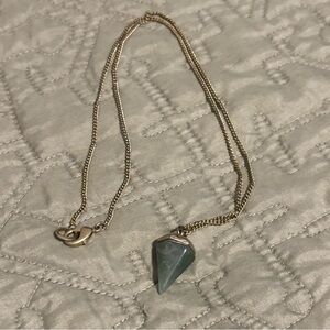 Green Crystal Charm Necklace